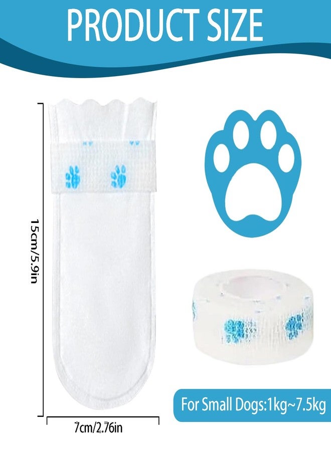 fernfern Disposable Dog Booties for Dog Cats, 40 Counts Pet Shoes with Adjustable Self-Adhesive Bandage, Dog Disposable Foot Covers for Dogs Cats (S（1-7.5KG）) - Image 4